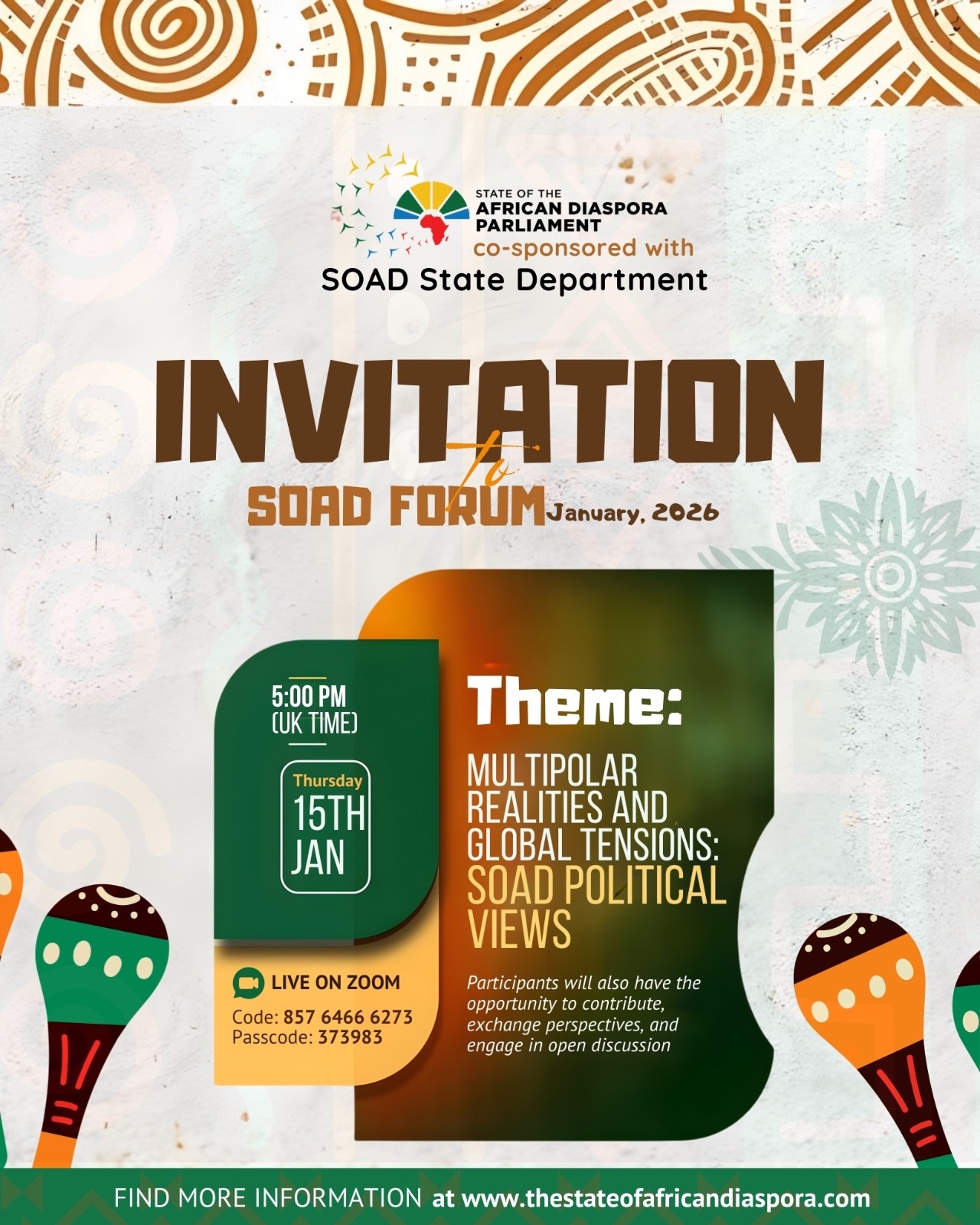 At the Beginning of the Year, SOAD Holds its Forum on the Global Geopolitical Situation